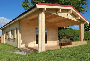 Style and Functionality in Log Cabins with Pavilions