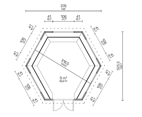 ALBA Grill Cabin Gazebo | 9m2 - 