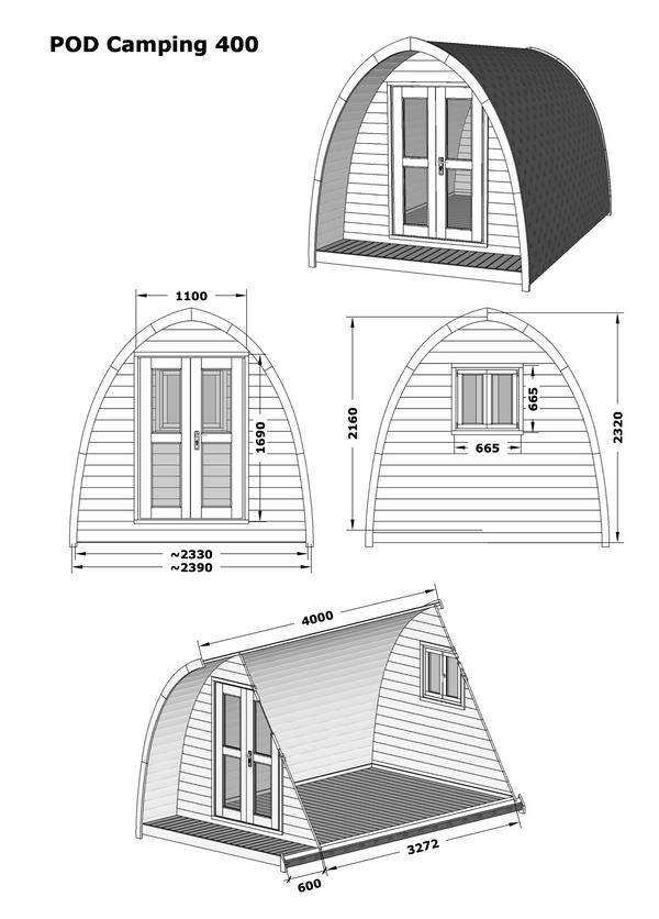 Camping Pod 400 | 4.0 x 2.4m