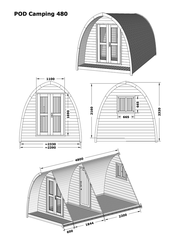 Camping Pod 480 | 4.8 x 2.4m