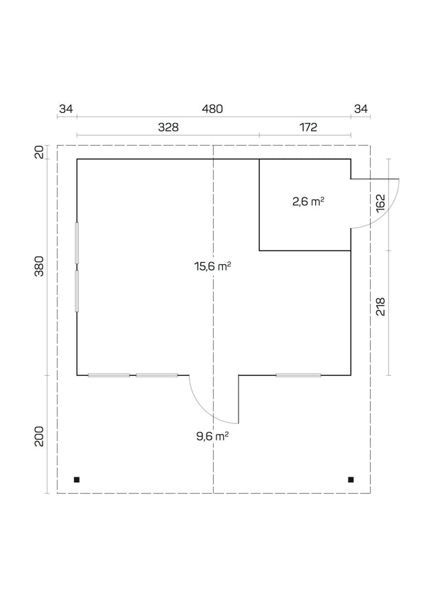 GORBEA-B 5.0x4.0m Log Cabin