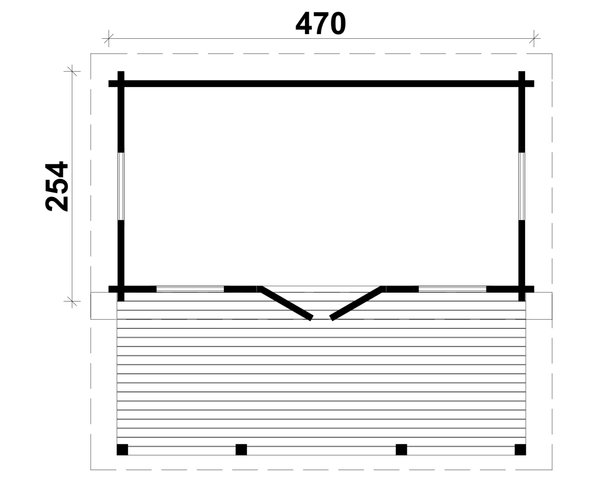 MODERNI 4.7x2.6m Log Cabin