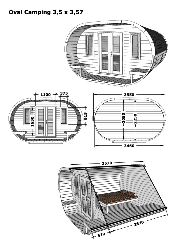 Camping Oval 360 | 3.6 x 3.6m