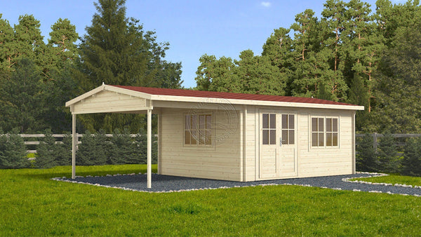 BRAVO 8m x 4m Log Cabin