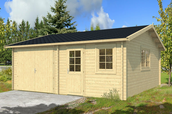 GARAGE MIKKELI 6.0x6.0m Log Cabin